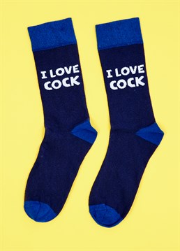Do you have feet? Do you love cock? Then what more could you want?! Socks that state the obvious. Unisex, adult size 6-11   I'M A RAY OF SUNSHINE SOCKS For that shining, happy, positive friend of yours. Or the miserable sod in the office &ndash; your choice. Unisex, adult size 6-11